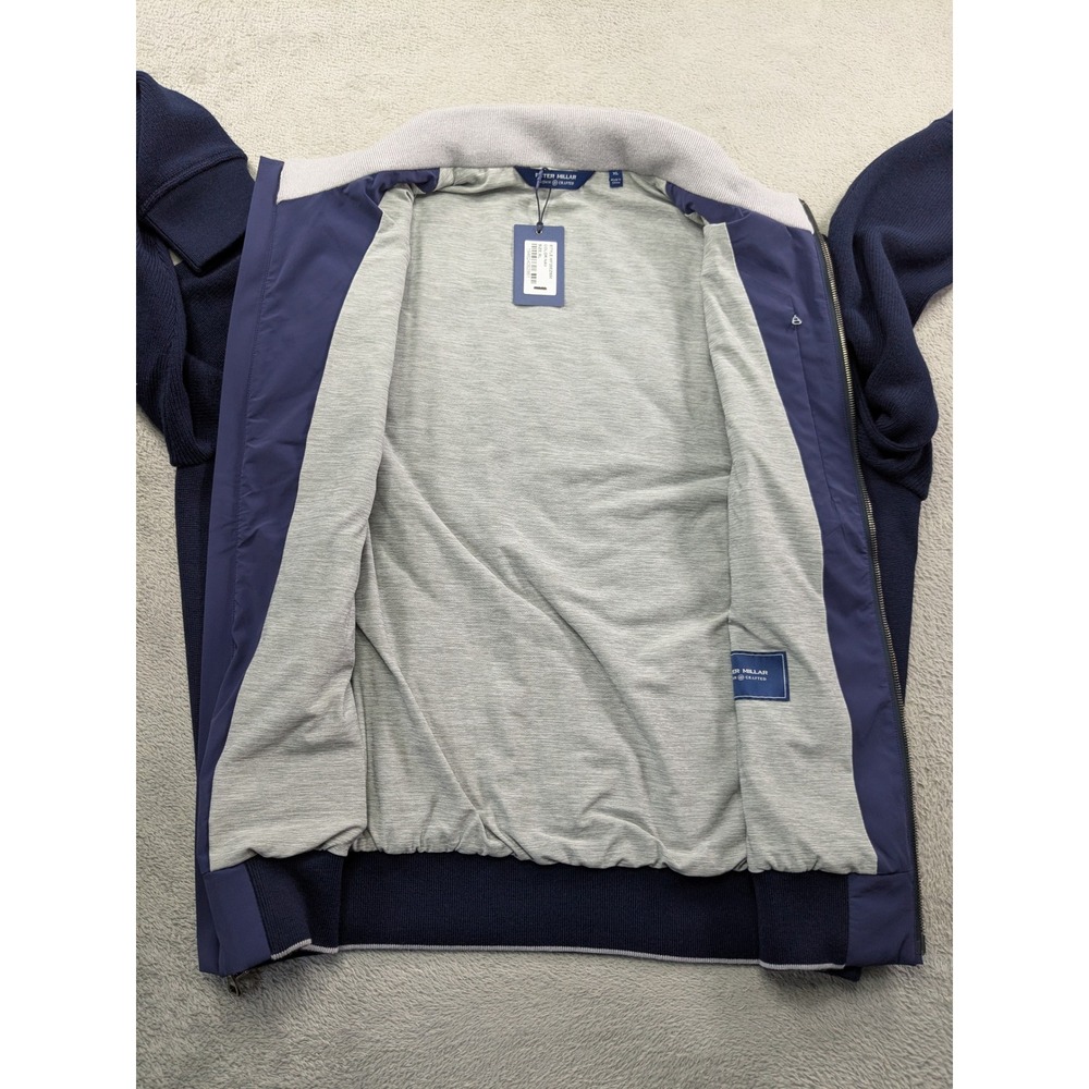 Peter Millar Crown Crafted Navy Quilted Wool Hybrid Jacket Mens XL New - Picture 4 of 14